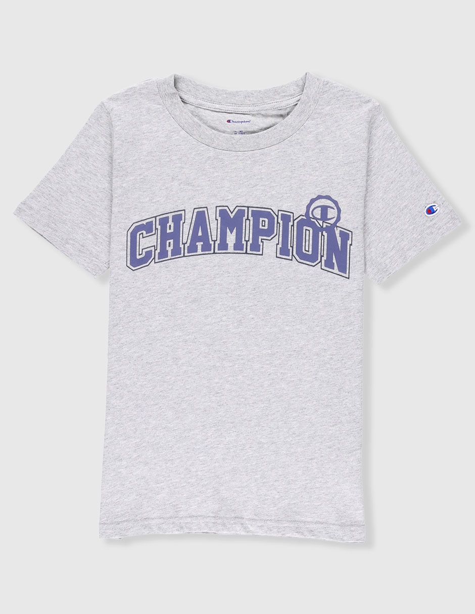Playera Champion manga regular para niño