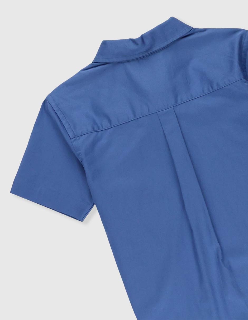 Camisa casual de algodón manga corta para niño