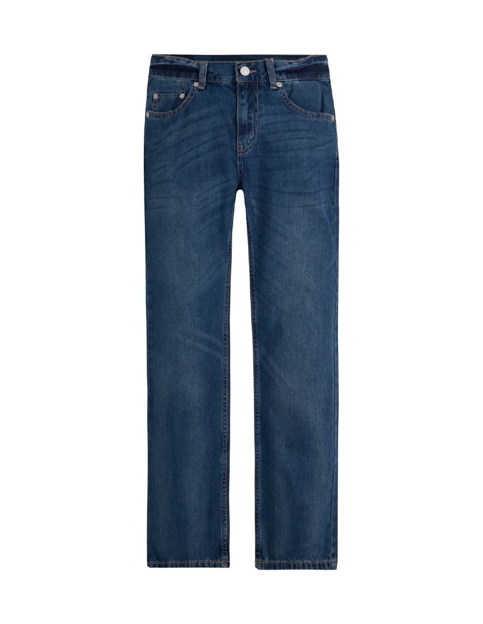 Jeans straight lavado medio para niño