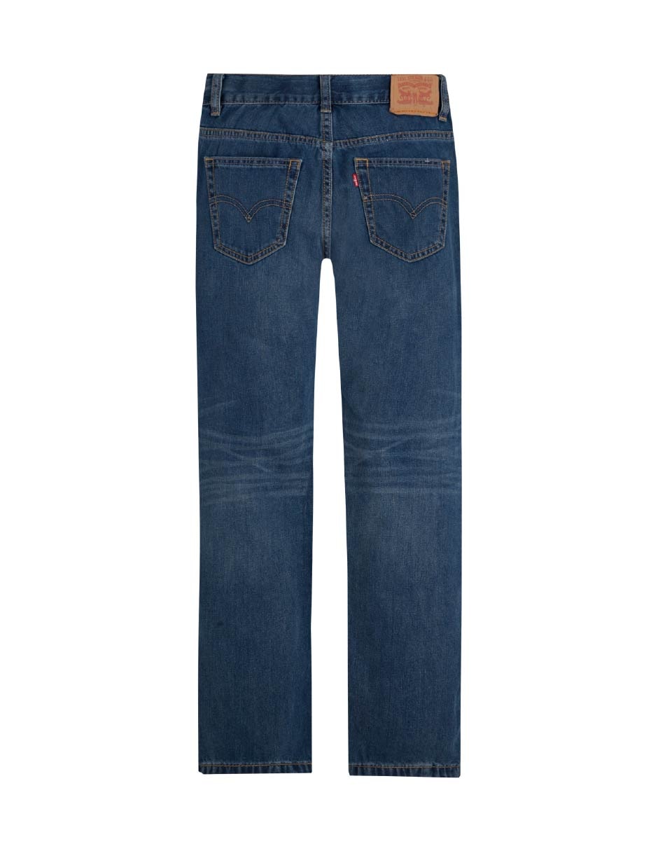 Jeans straight lavado medio para niño