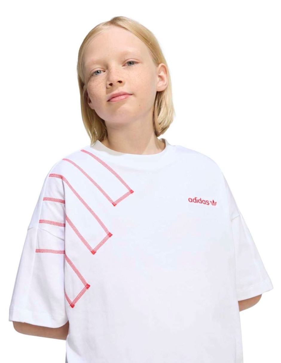 Playera Adidas Lo Blocked Tee manga corta para niño