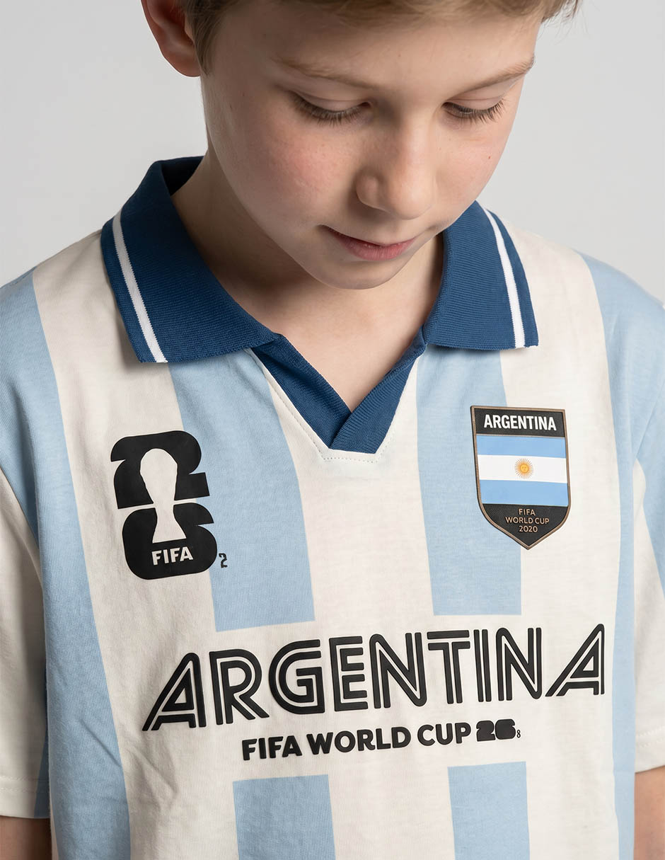 Playera Argentina World Cup 2026 manga corta para niño 3
