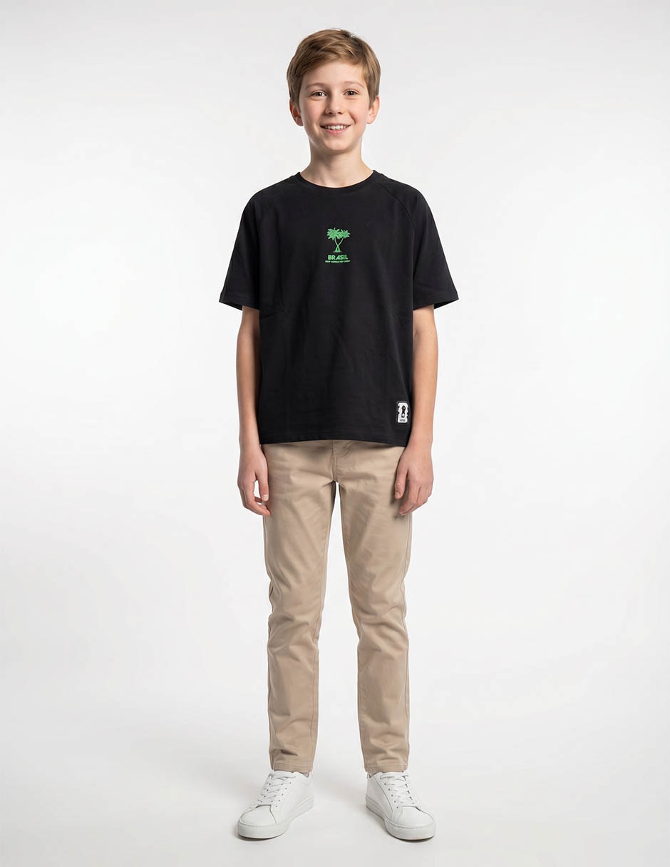 Playera Brasil World Cup 2026 manga corta para niño Playera Brasil World Cup 2026 manga corta para niño