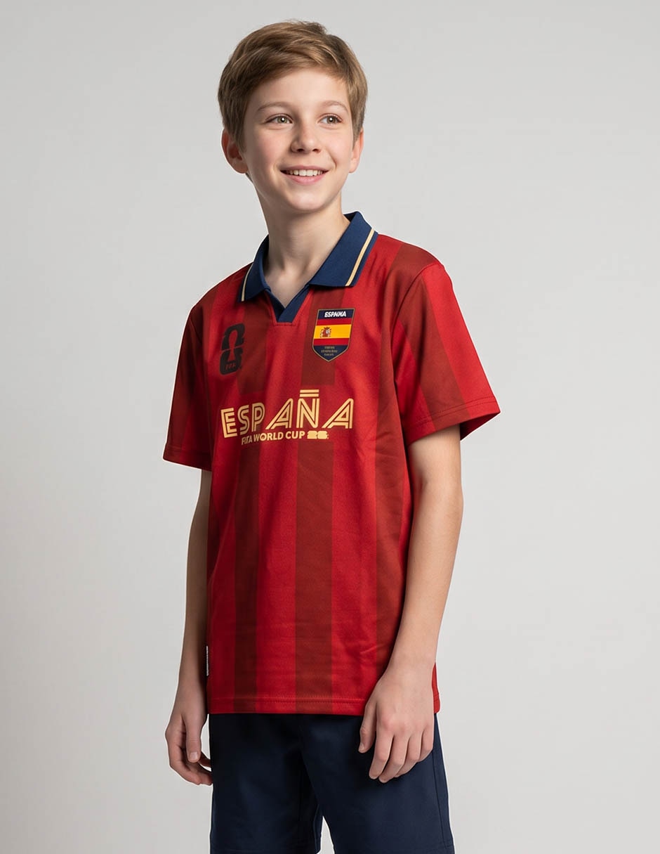 Playera España World Cup 2026 manga corta para niño