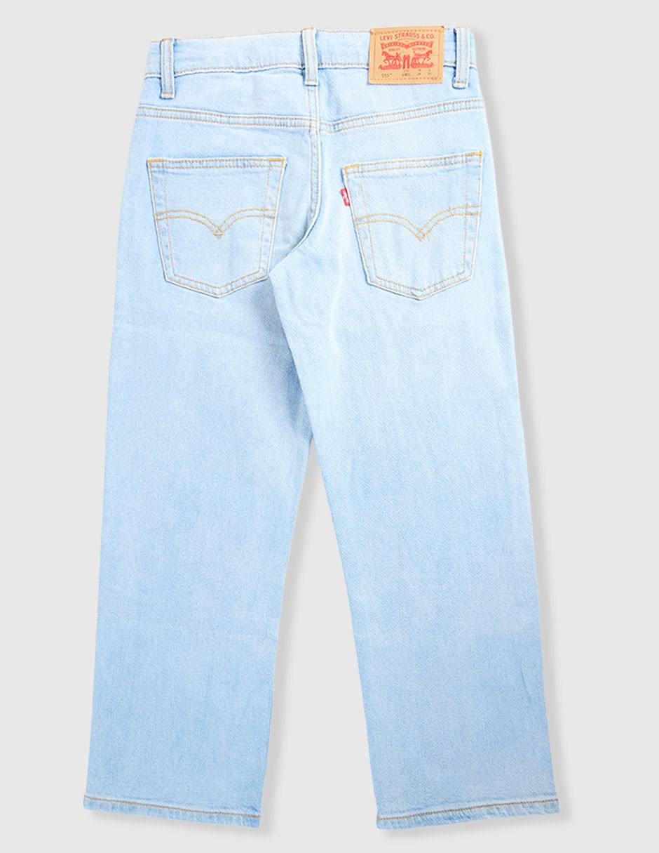 Jeans relaxed straight Levi's deslavado para niño