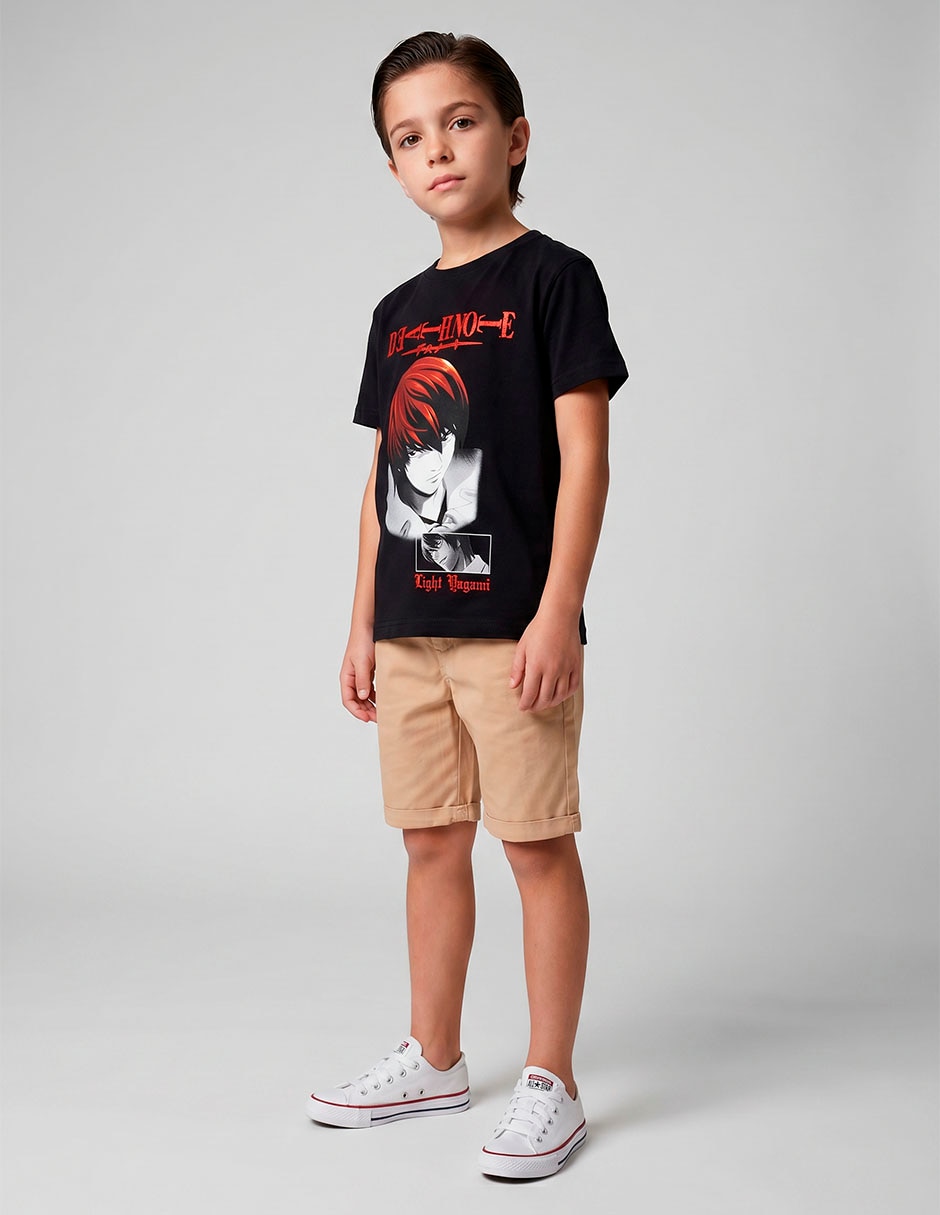 Playera Diferentes Personajes manga corta para niño