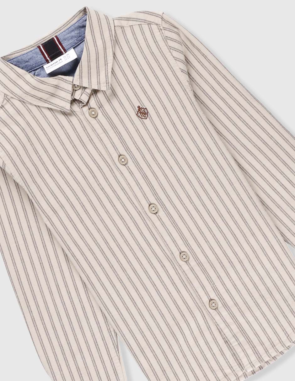 Camisa casual name it de algodón manga larga para niño