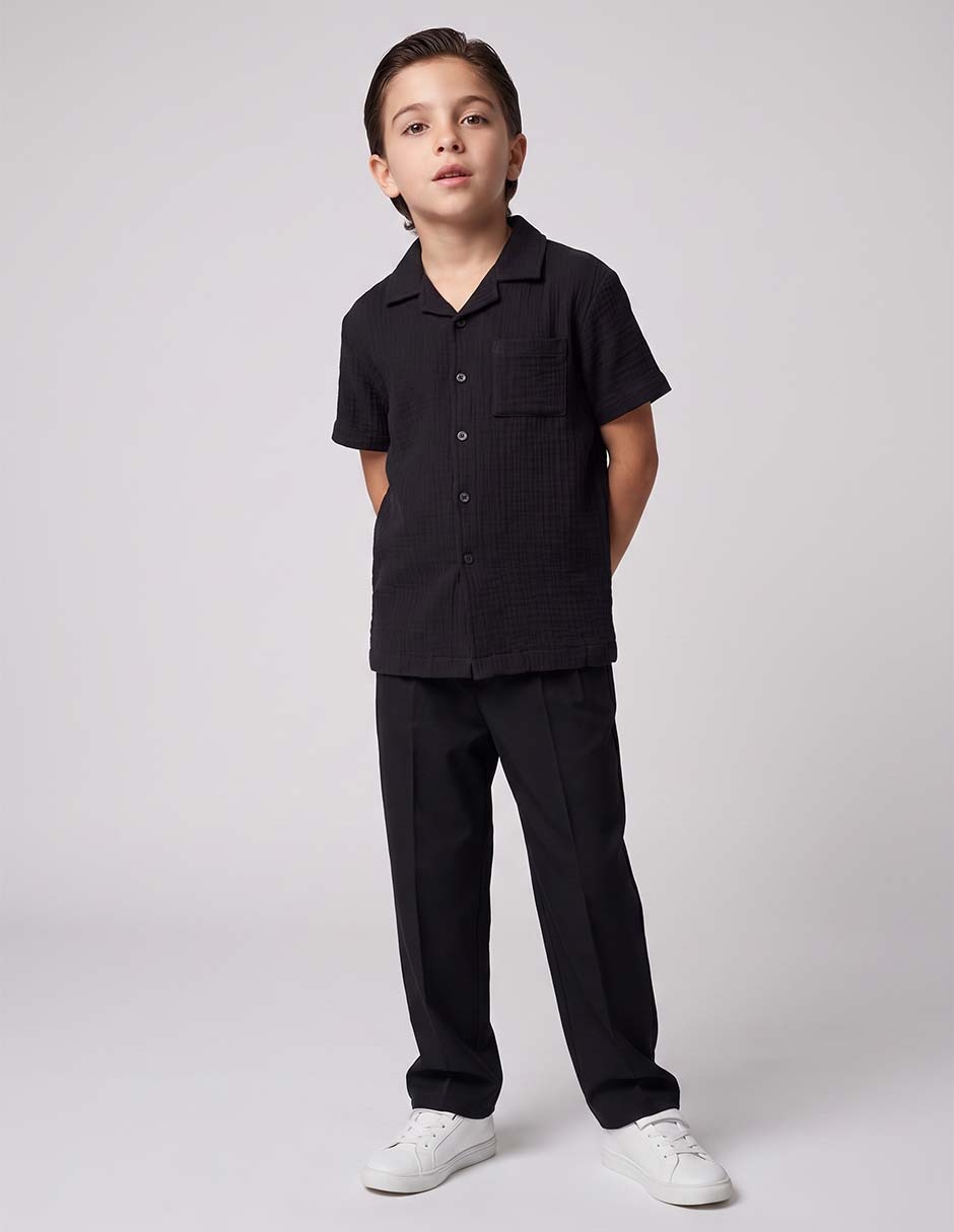 Camisa casual manga corta para niño