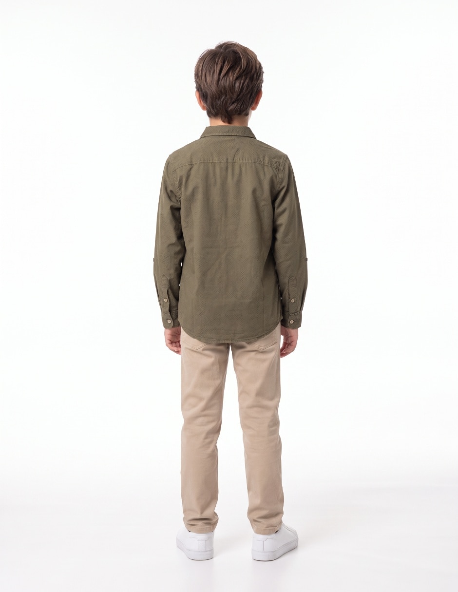 Camisa casual manga larga para niño 2