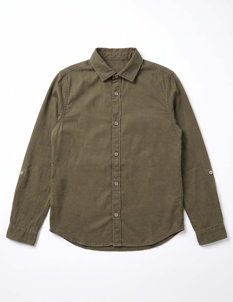 Camisa casual manga larga para niño 3