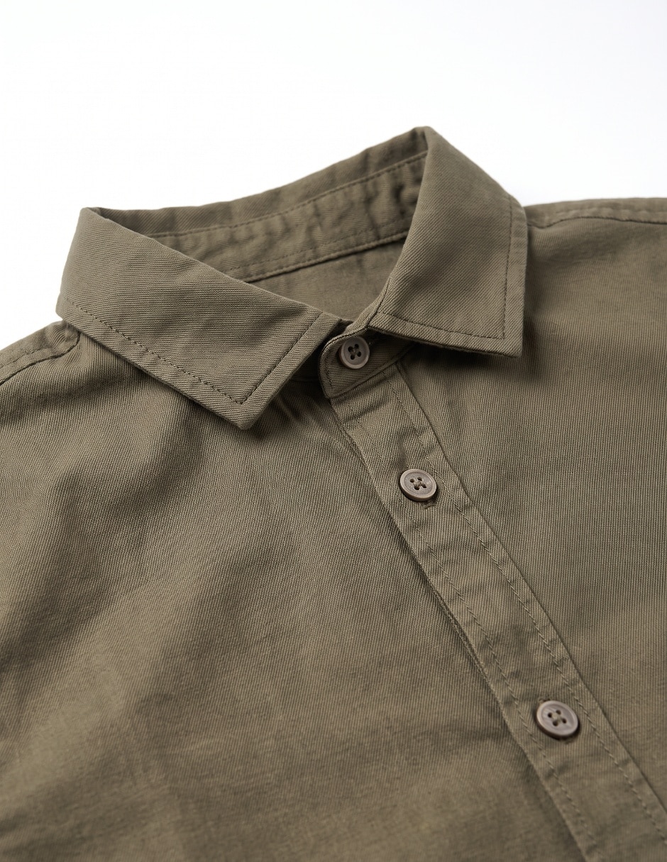 Camisa casual manga larga para niño 5