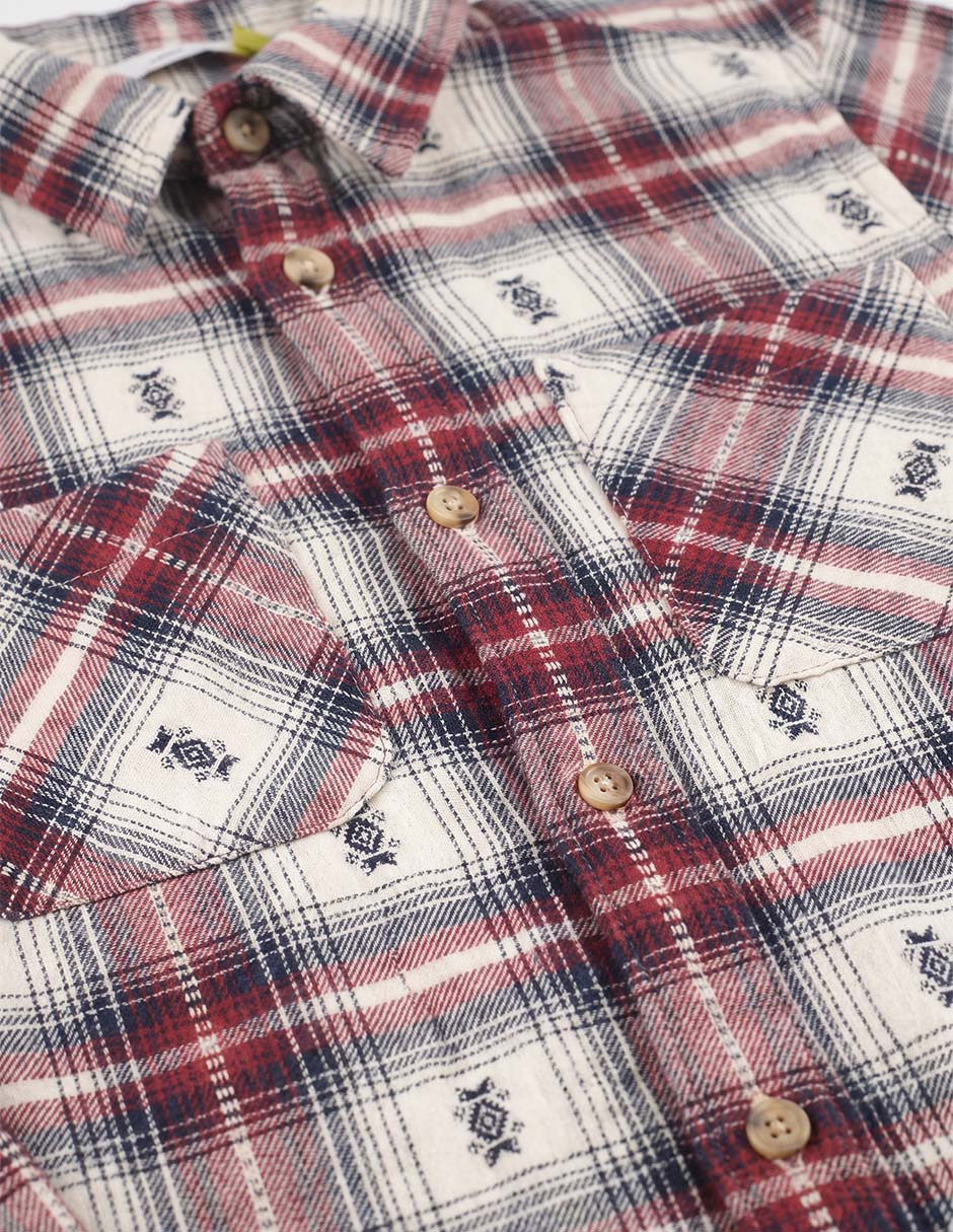 Camisa casual de algodón manga larga para niño 2