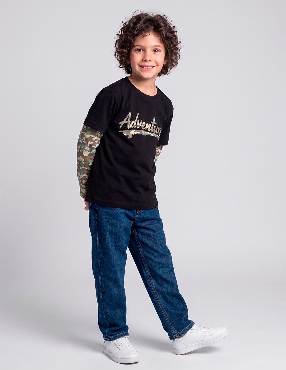 Playera manga larga para niño Playera manga larga para niño