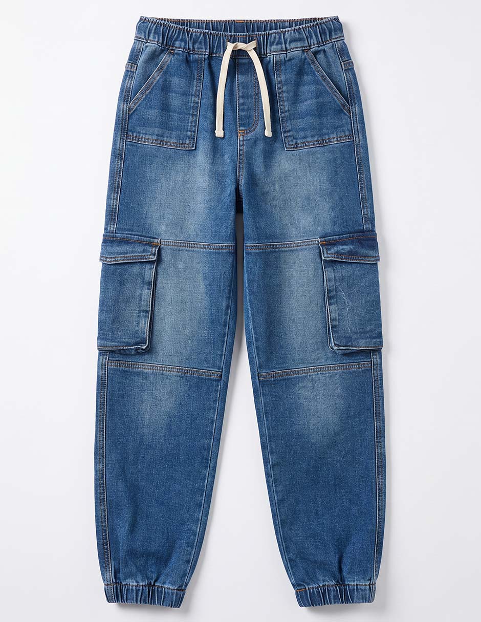 Jeans jogger recto deslavado para niño 2