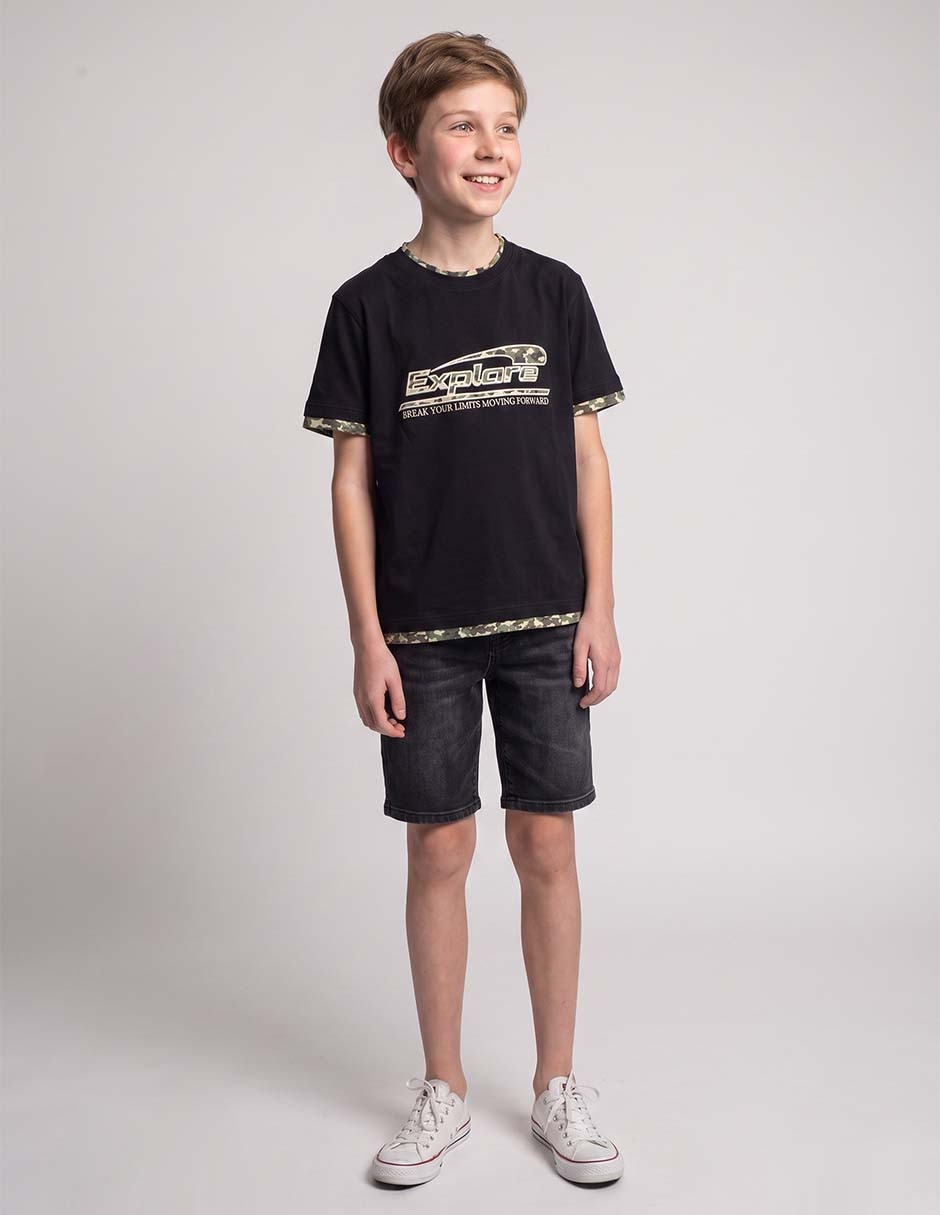 Playera manga corta para niño Playera manga corta para niño