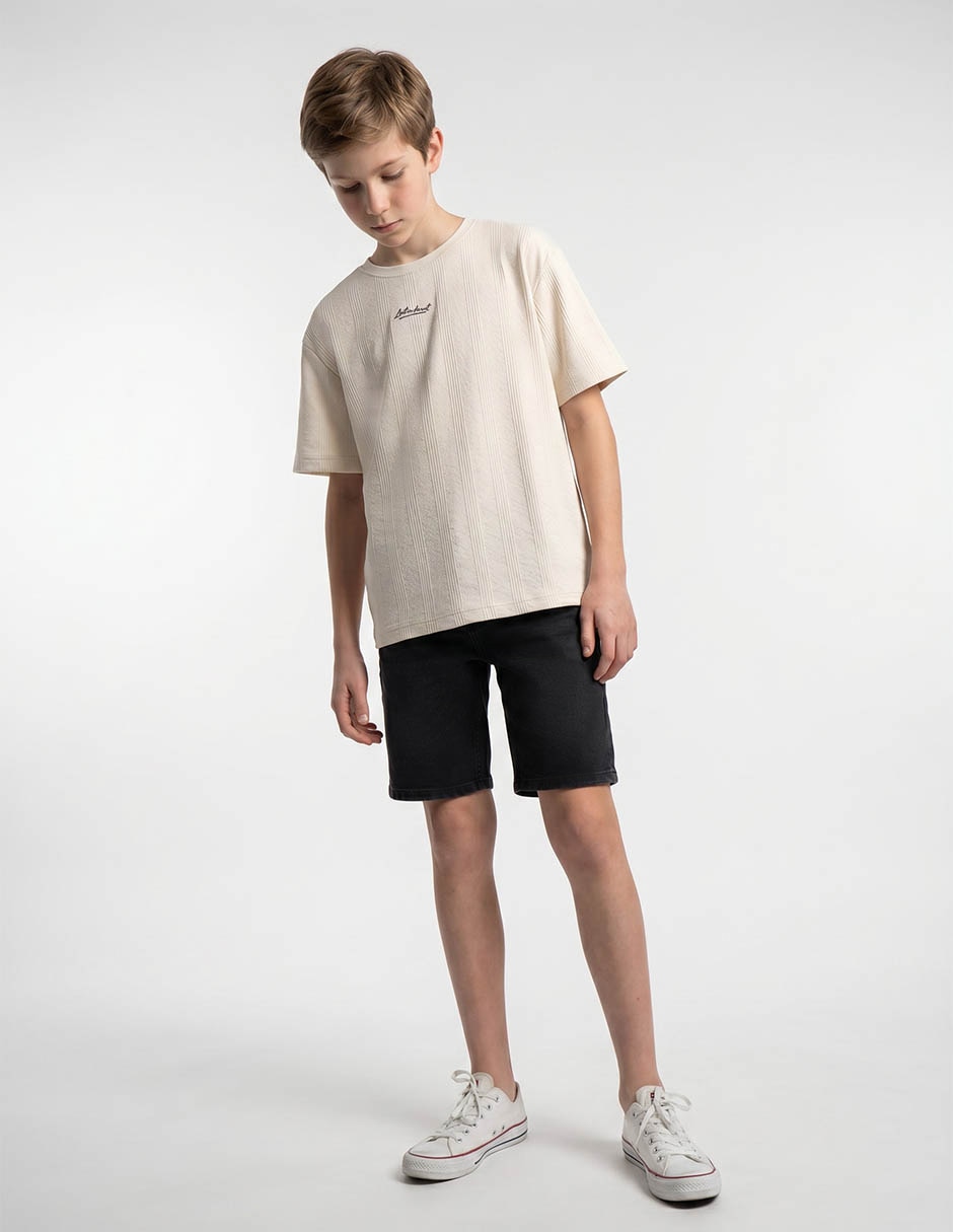 Playera manga regular para niño