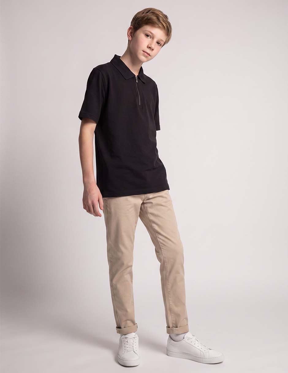 Playera tipo polo de algodón para niño Playera tipo polo de algodón para niño