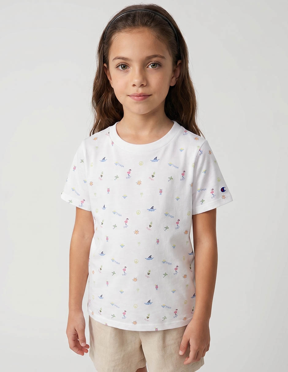 Playera manga corta para niña