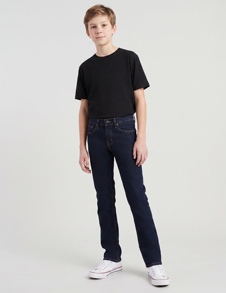 Jeans slim Levi's lavado obscuro para niño
