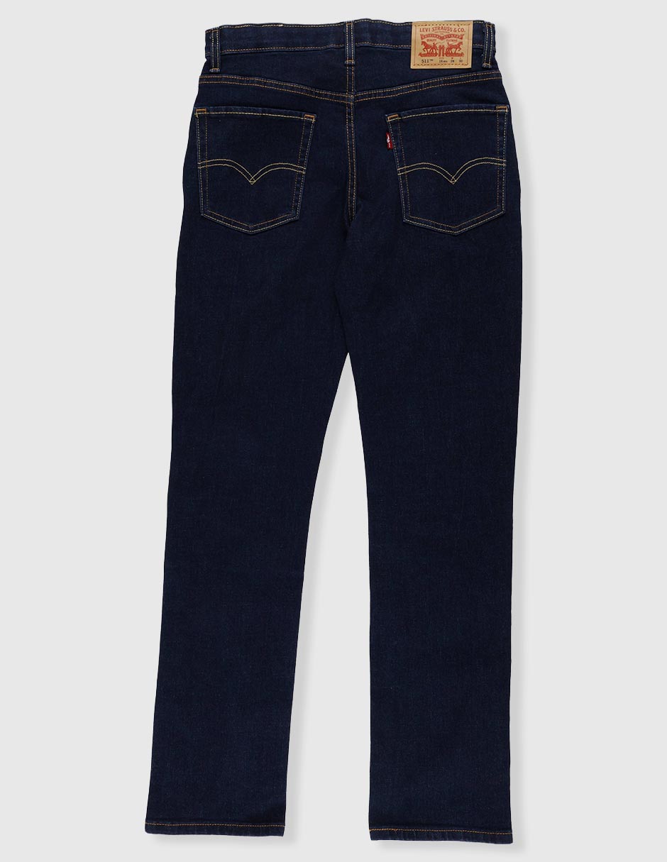 Jeans slim Levi's lavado obscuro para niño