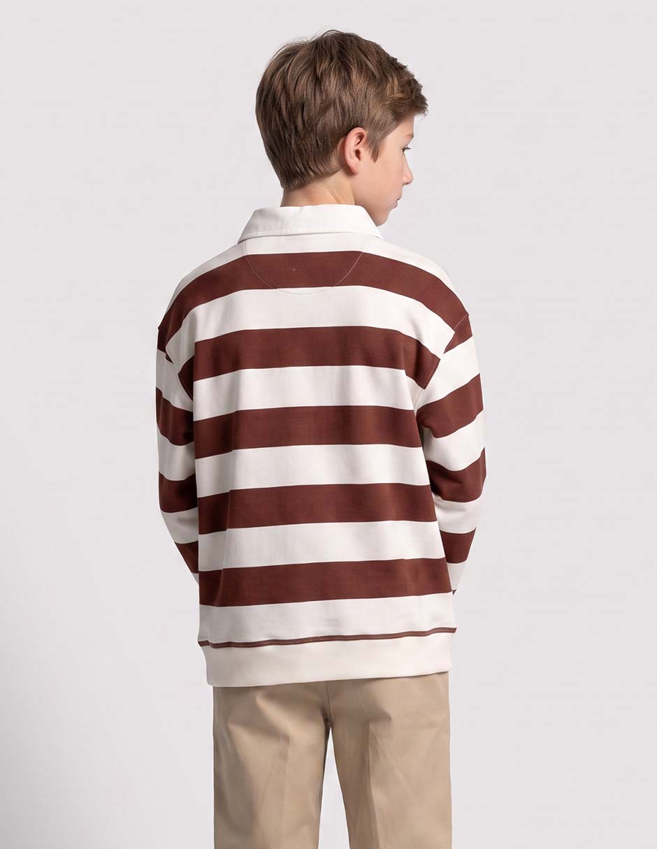 Playera tipo polo de algodón para niño 5
