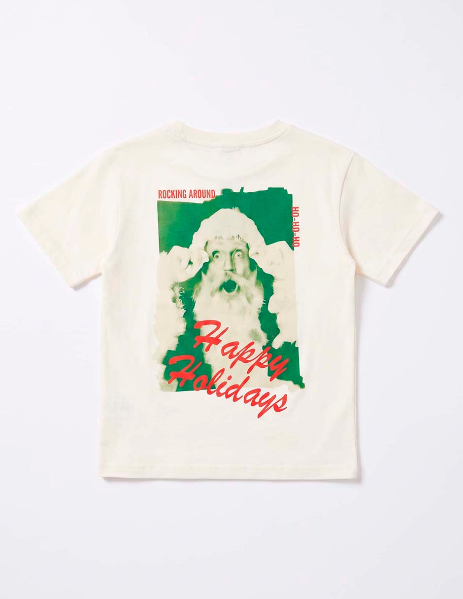 Playera navideña manga corta para niño 5