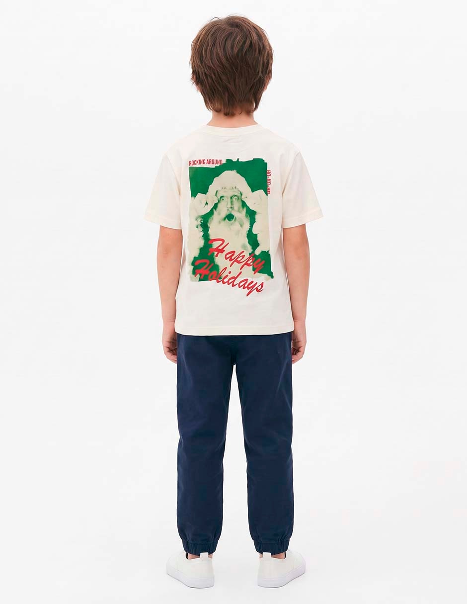 Playera navideña manga corta para niño 6