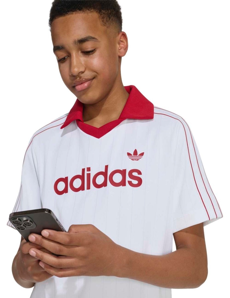Playera adidas originals lo polo tee manga corta para niño