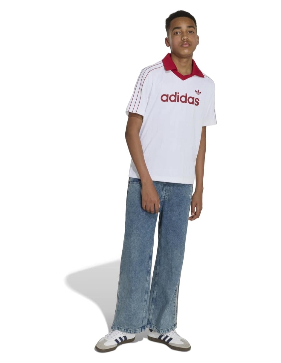 Playera adidas originals lo polo tee manga corta para niño