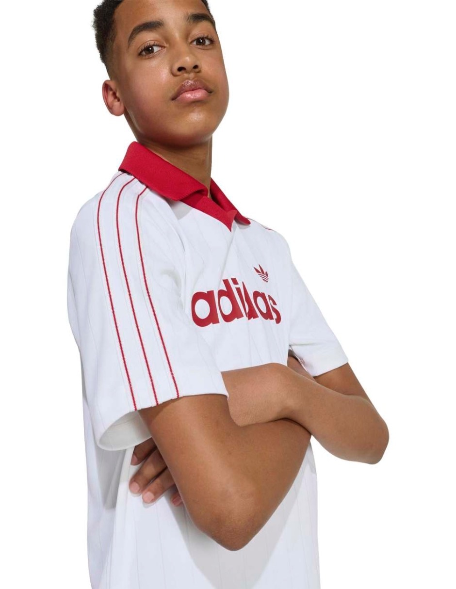 Playera adidas originals lo polo tee manga corta para niño
