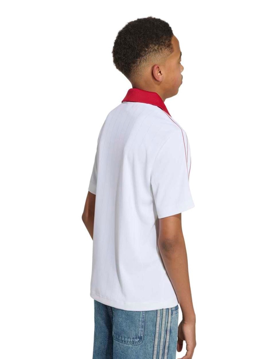 Playera adidas originals lo polo tee manga corta para niño