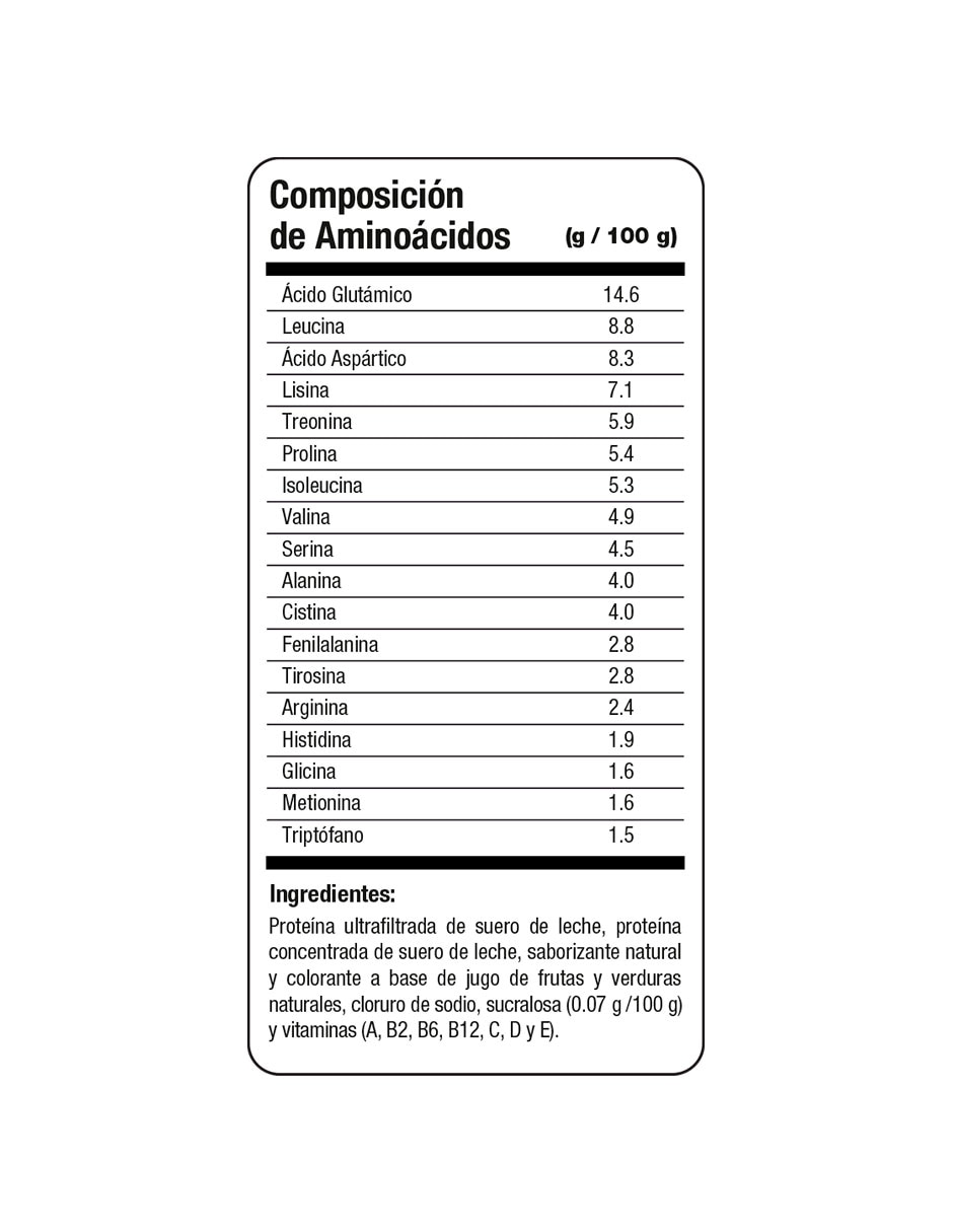 Proteína sabor fresa de 800 g 2