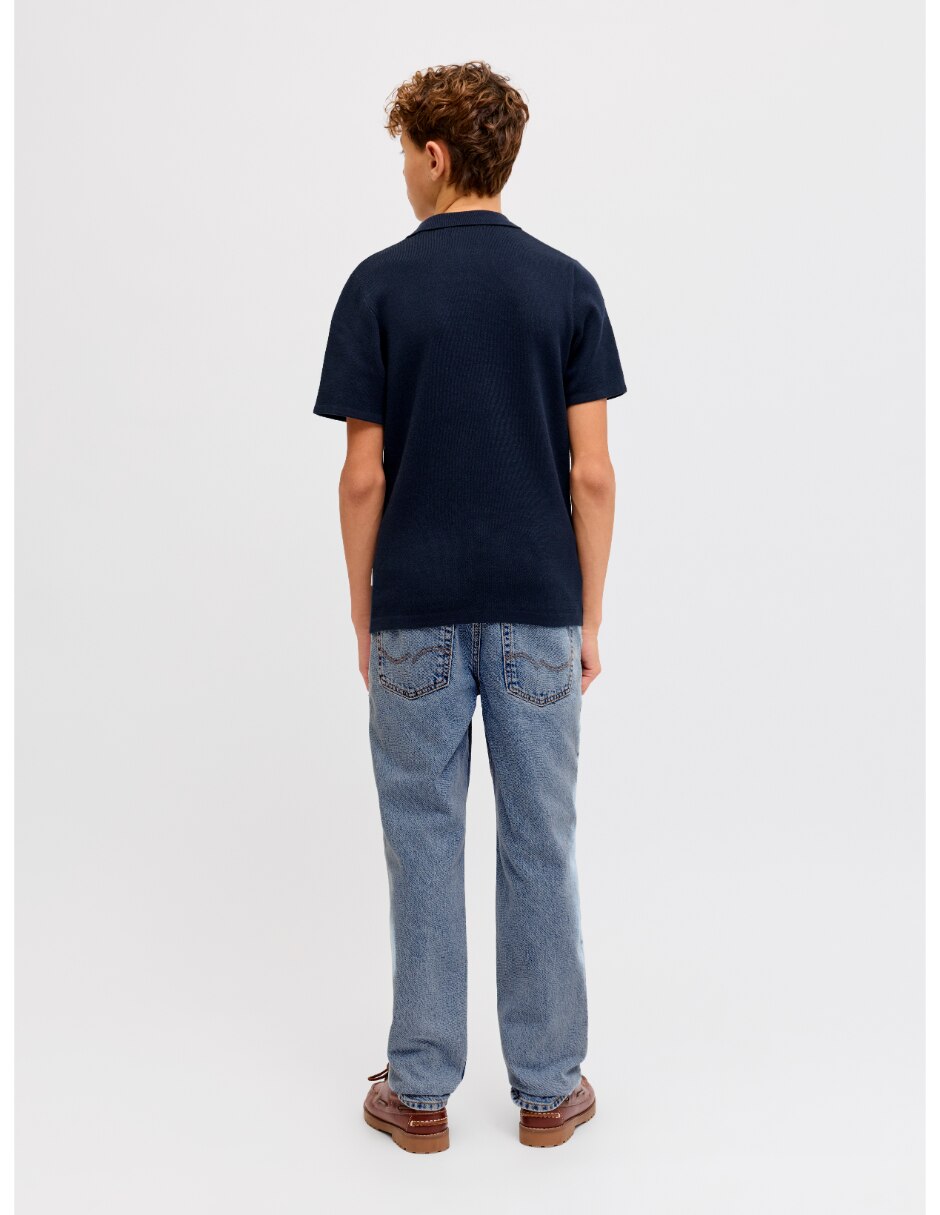 Jeans straight lavado stone wash para niño 5