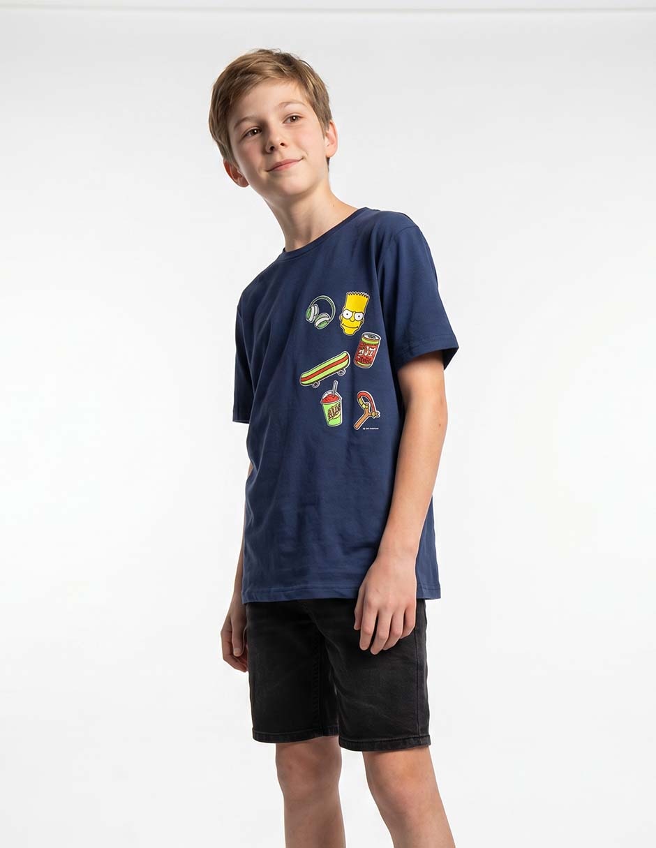 Playera Bart Simpson manga corta para niño Playera Bart Simpson manga corta para niño