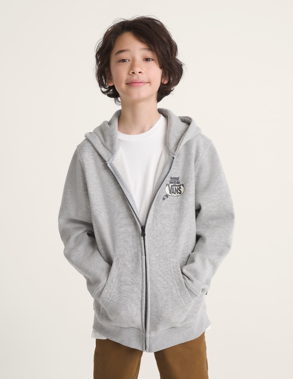 Sudadera vans dumpster racoon full zip hoodie vans vn000w8702f para niño Sudadera vans dumpster racoon full zip hoodie vans vn000w8702f para niño