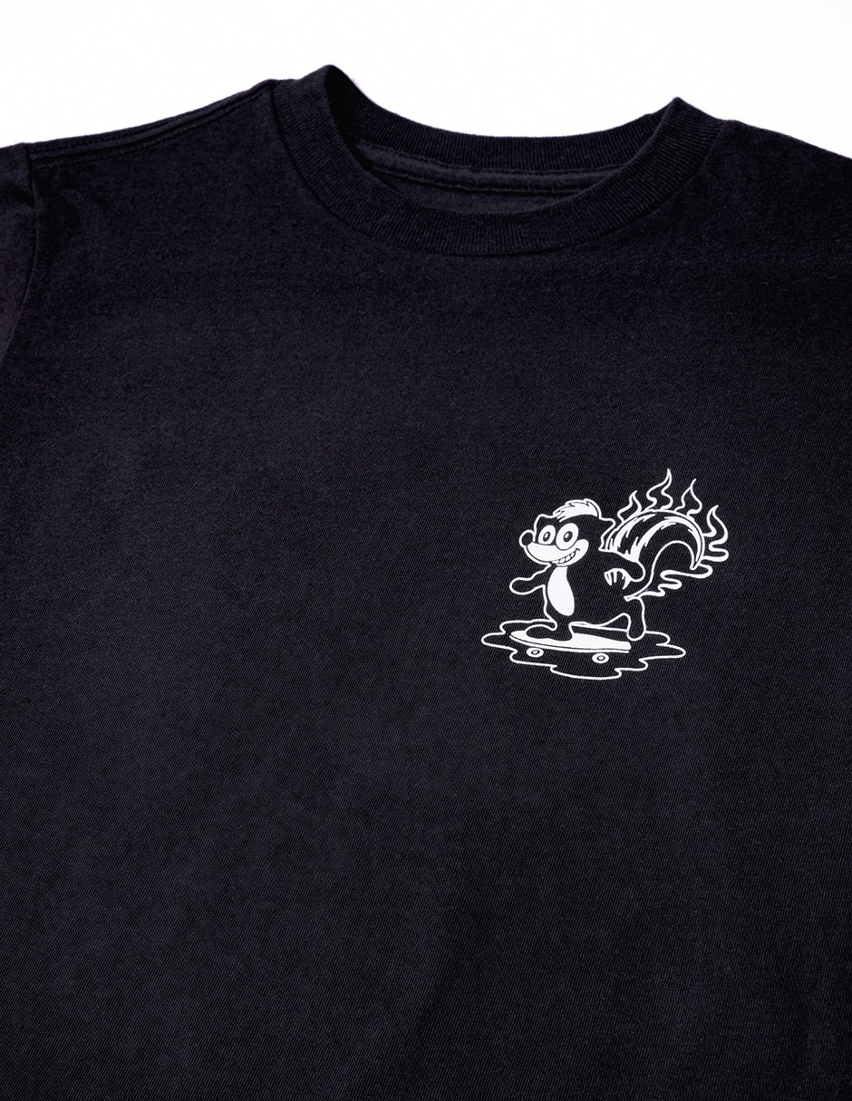 Playera vans sw seasonal wordmark toddler boys ss vans vn000w99blk manga corta para niño