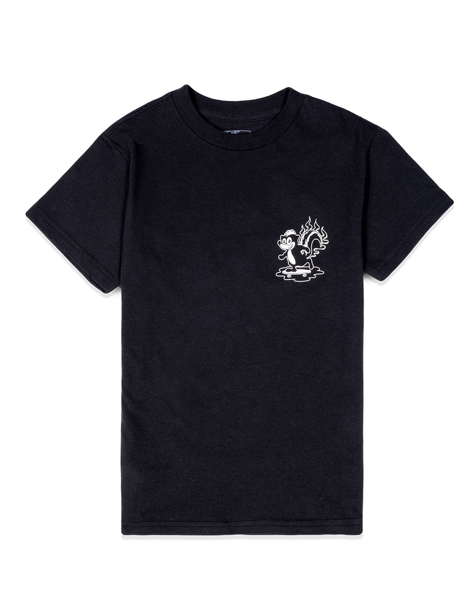 Playera vans sw seasonal wordmark toddler boys ss vans vn000w99blk manga corta para niño