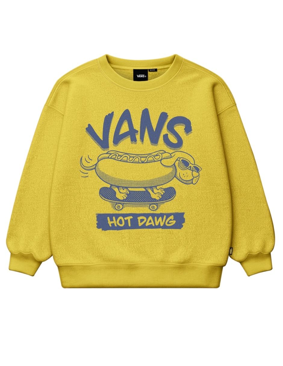 Sudadera vans hot dawg crew vans vn000w90grv para niño
