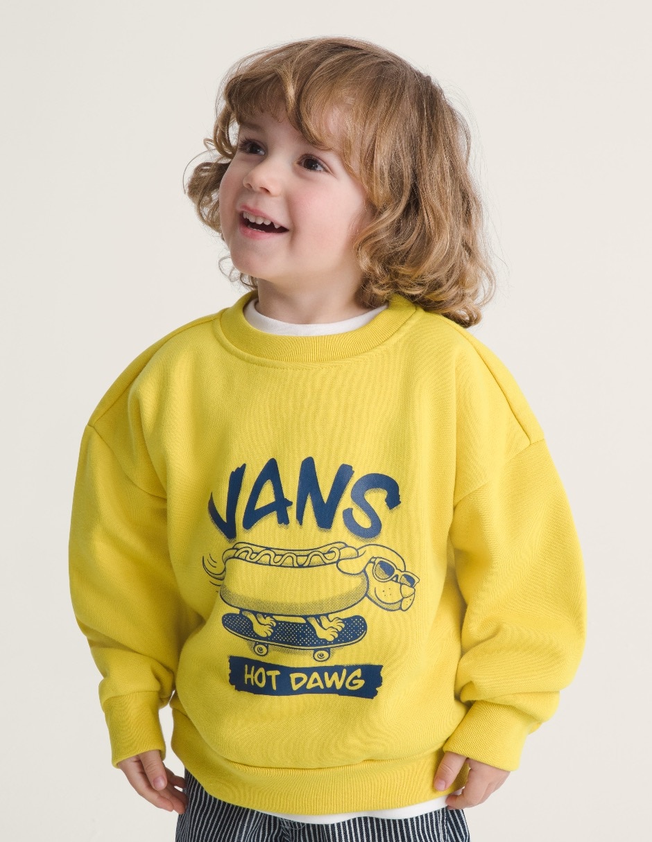 Sudadera hot dawg crew vans vn000w90grv para ni–o