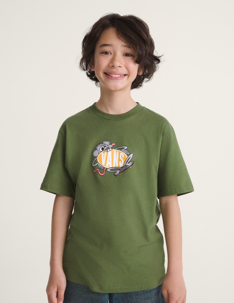 Playera Rad Rodent Vans manga corta para niño Playera Rad Rodent Vans manga corta para niño