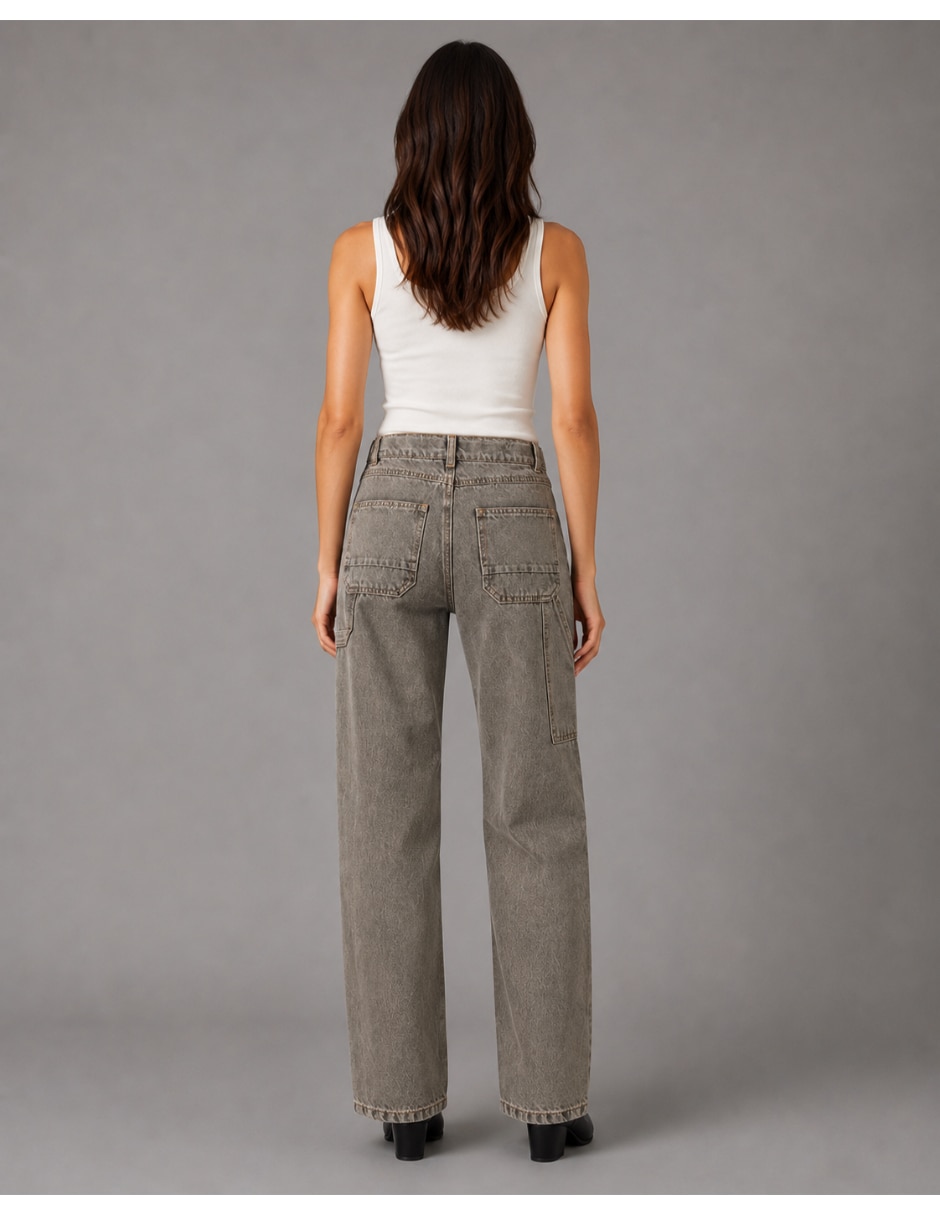 Jeans straight lavado deslavado para niño 2