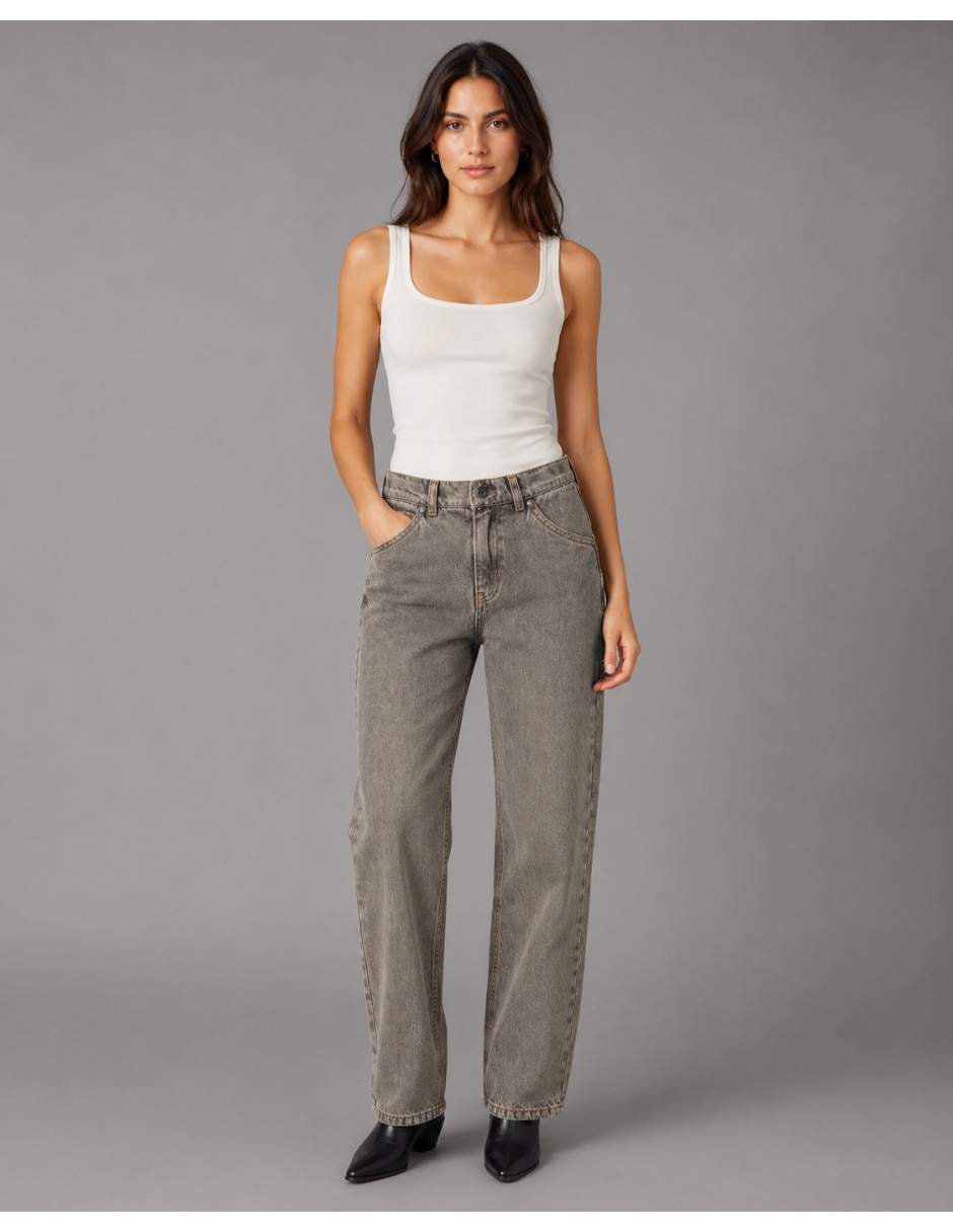 Jeans straight lavado deslavado para niño 3