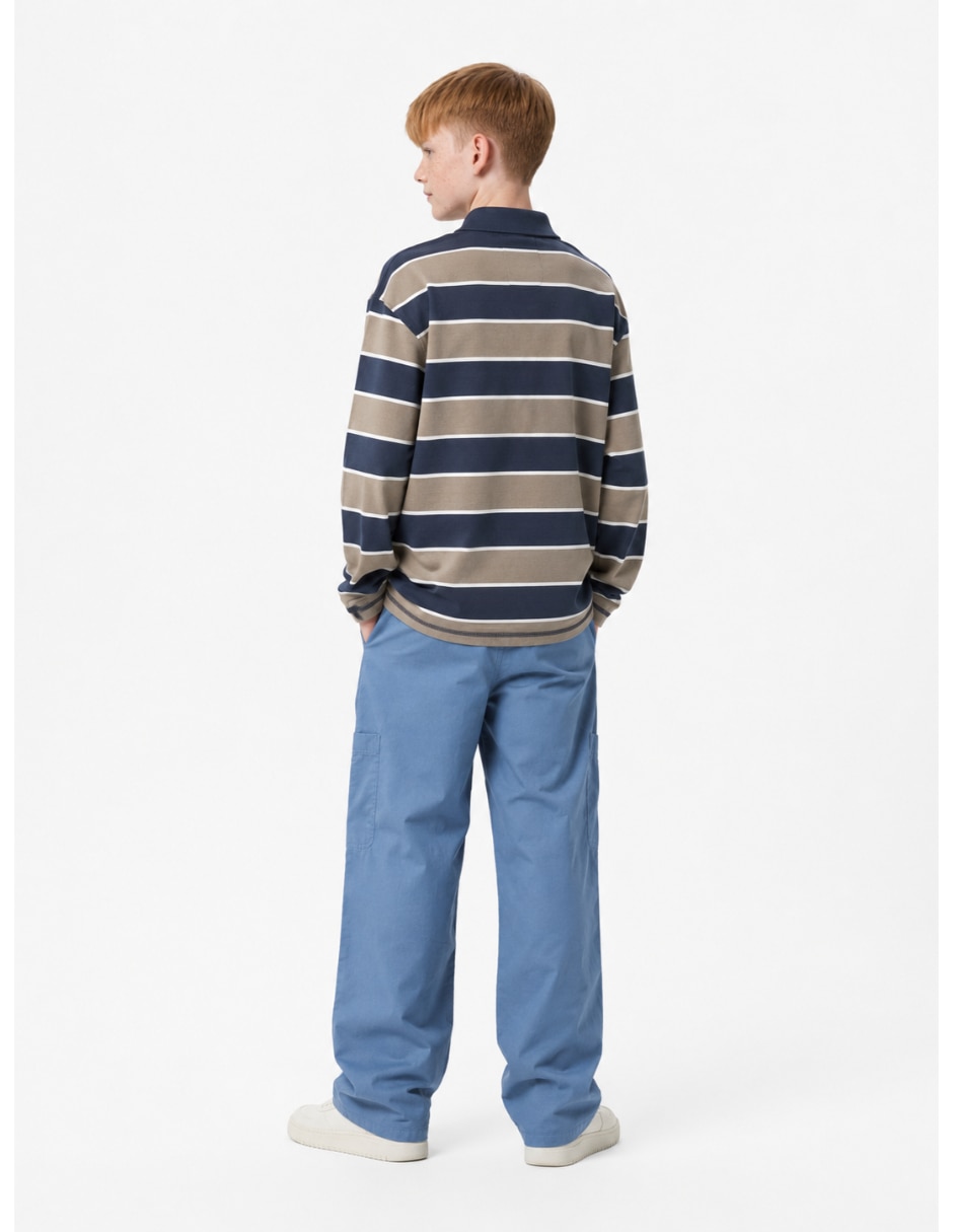 Playera tipo polo de algodón para niño 2