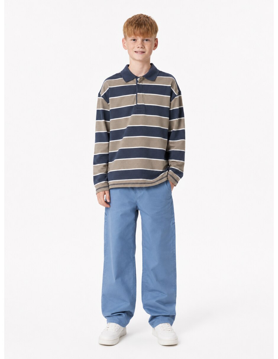 Playera tipo polo de algodón para niño 3