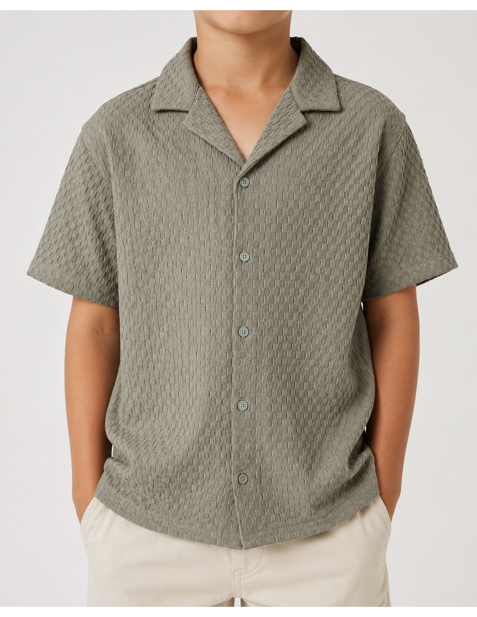 Camisa casual manga corta para niño