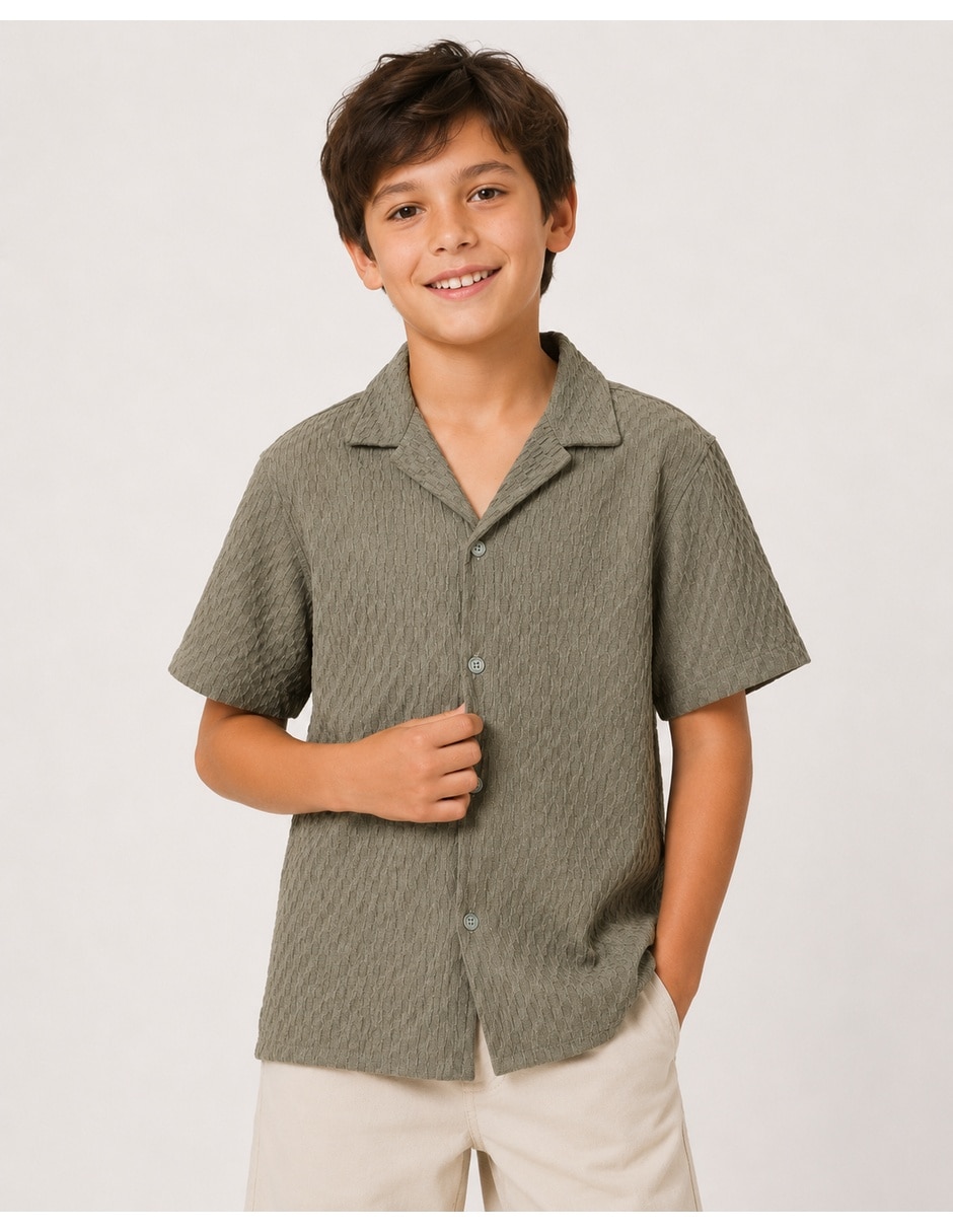 Camisa casual manga corta para niño 3