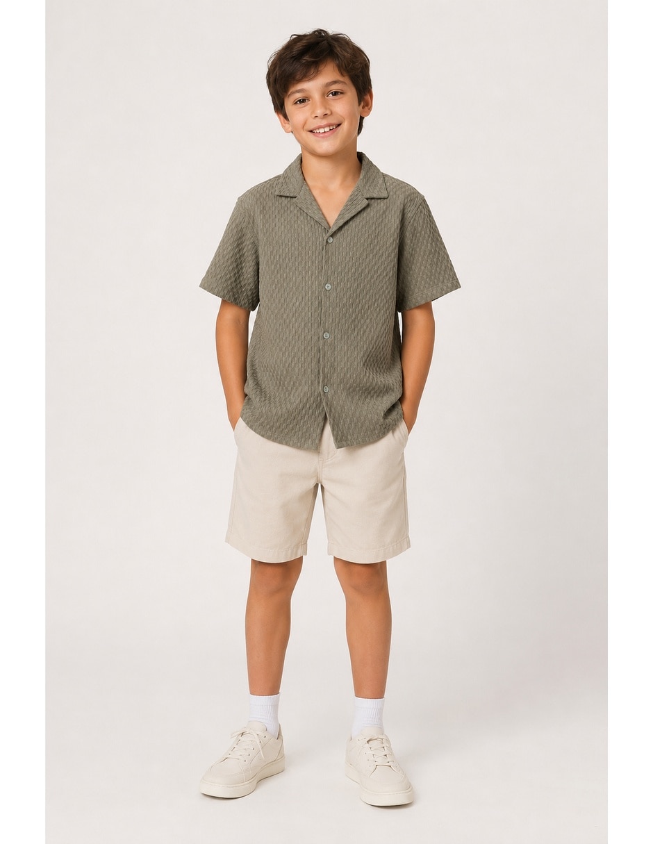 Camisa casual manga corta para niño 4
