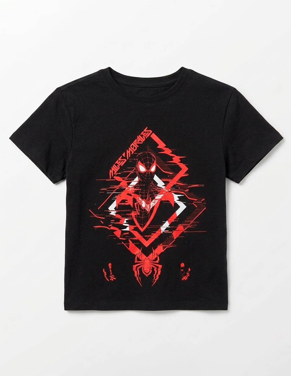 Playera spider-man: miles morales manga corta para niño