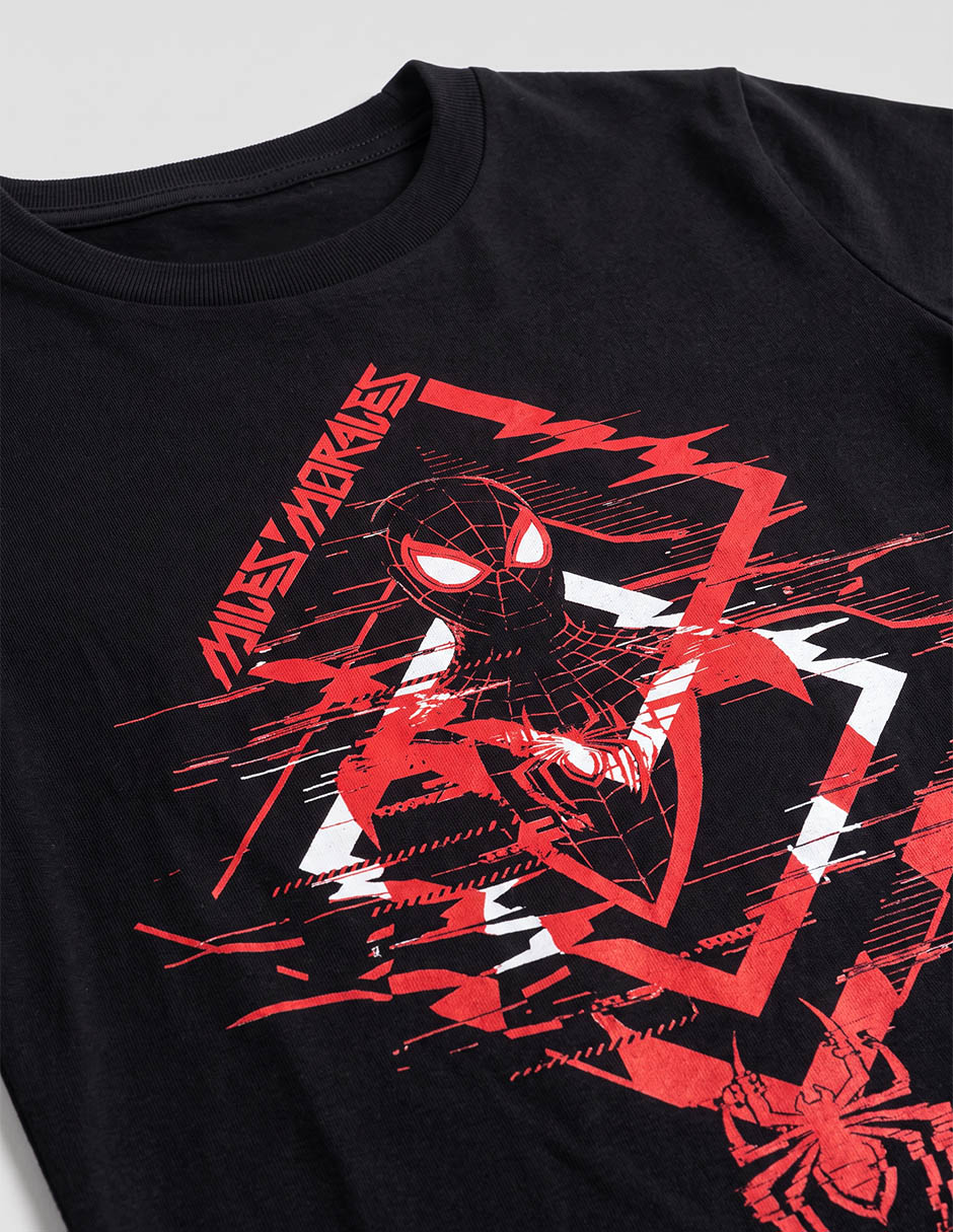 Playera spider-man: miles morales manga corta para niño 4