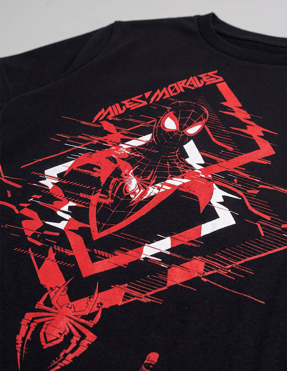 Playera spider-man: miles morales manga corta para niño 3